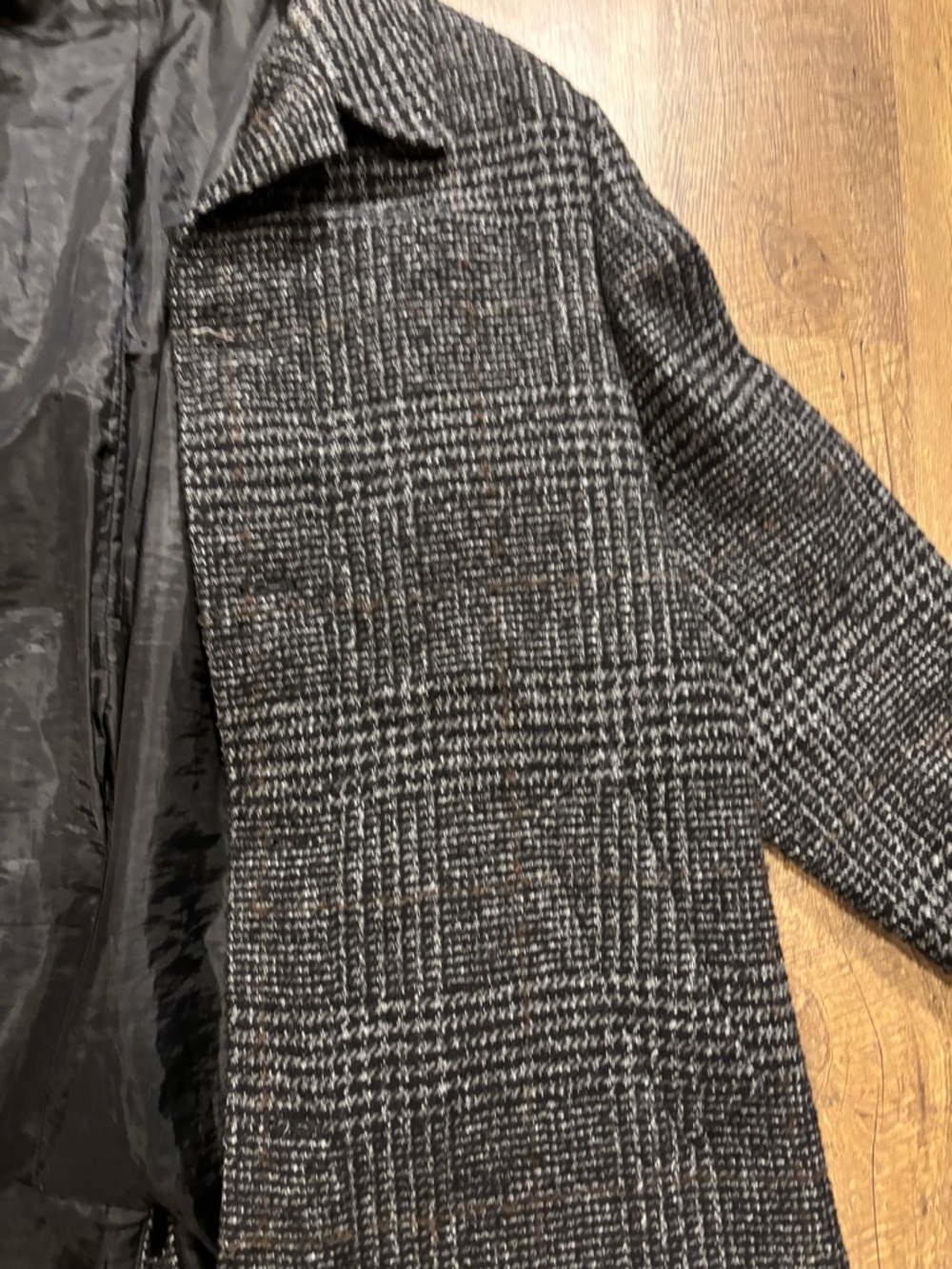 J. Crew Factory Mens Wool Plaid Thompson Car Coat 44 Lined Overcoat Plaid AQ396 - Picture 3 of 6